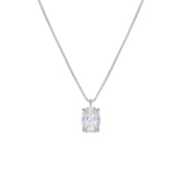 18 Karat Weissgold Halskette mit Zirkonia